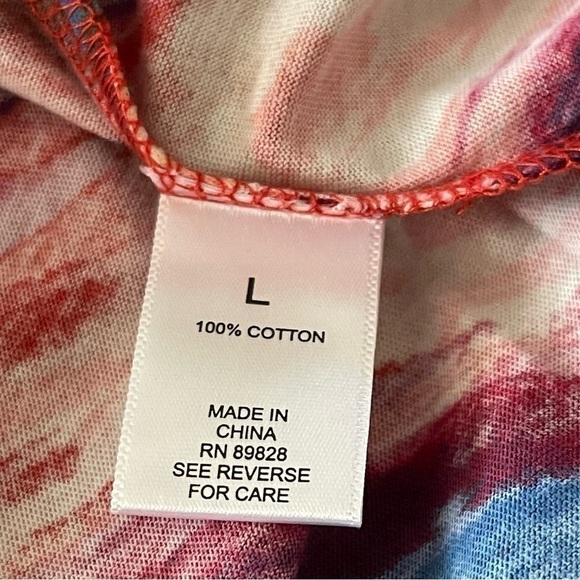 NWOT Logo Lori Goldstein Cotton Slub Top Persian red patch pocket size L - Picture 5 of 11